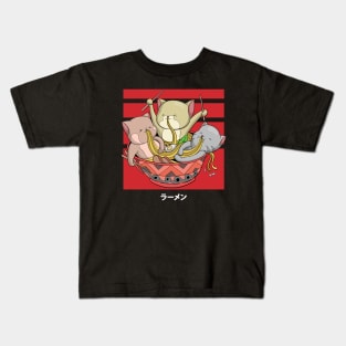 Ramen And Cats Kids T-Shirt